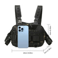 Sports Chest Bag Lightweight Front Chest Pack Running Vest Bag Hip Hop Unisex Streetwear Bag Waist Pack With Extra Storage