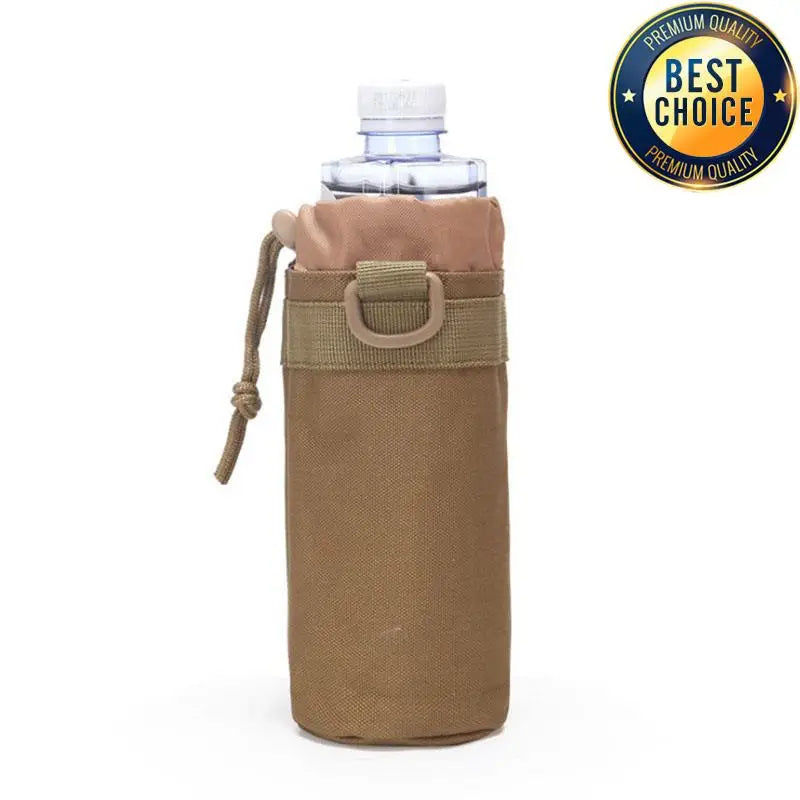 Hunting Water Bottle Pouch Outdoor Molle Kettle Pouch Holder Camping Hiking Cycling Bottle Bag Drawstring Multifunction Bottle